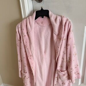 Lands' End Pink Star Girls Robe